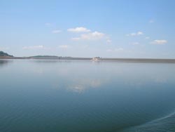 A view across the reservoir to Khlong Tha Dan Dam, Nakon Nayok
