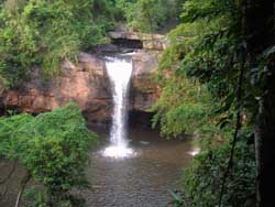 Heaw Suwat Waterfall  is far gentler in the dry season