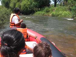 Rafting down Nakhon Nayok River